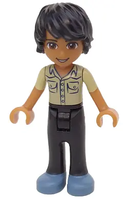 FRND0112:  Friends Matthew - Black Trousers, Khaki Shirt