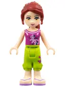 Minifigurka: FRND0130:  Friends Mia - Lime Cropped Trousers, Magenta Top