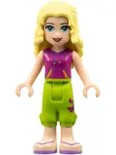 Minifigurka: FRND0153:  Friends Liza - Lime Cropped Trousers, Magenta Top