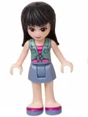 Minifigurka: FRND0154:  Friends Maya - Sand Blue Skirt, Sand Green Knotted Blouse Top