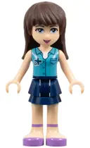 Minifigurka: FRND0159:  Friends Sophie - Dark Blue Skirt, Medium Blue Blouse