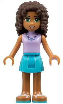 FRND0160:  Friends Andrea - Medium Azure Skirt, Lavender Top
