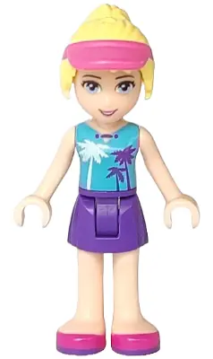 FRND0161:  Friends Stephanie - Dark Purple Skirt, Medium Azure Top