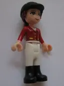 Minifigurka: FRND0164:  Friends Mia - White Riding Pants, Red Jacket, Black Riding Helmet