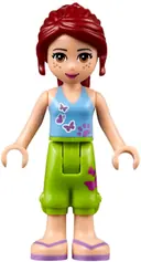Minifigurka: FRND0167:  Friends Mia - Lime Cropped Trousers, Medium Blue Top with 3 Butterflies
