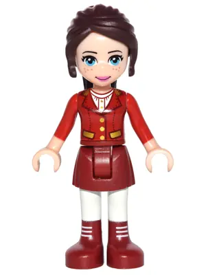 FRND0181:  Friends Naomi (Light Nougat) - Red Jacket, Dark Red Skirt and Boots