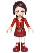 Minifigurka: FRND0181:  Friends Naomi (Light Nougat) - Red Jacket, Dark Red Skirt and Boots