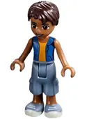 Minifigurka: FRND0196:  Friends Robert - Sand Blue Long Shorts, Blue Sleeveless Hoodie