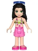Minifigurka: FRND0204:  Friends Emma - Dark Pink Shorts, Lime Bikini Top, Sunglasses