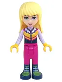 Minifigurka: FRND0211:  Friends Stephanie - Winter Vest with Fur Collar, Magenta Pants, Dark Blue Boots