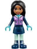 Minifigurka: FRND0213:  Friends Amanda - Dark Blue Skirt, Medium Lavender Vest