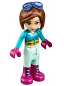 Minifigurka: FRND0220:  Friends Amy - Light Aqua Trousers, Dark Azure Top, Glasses