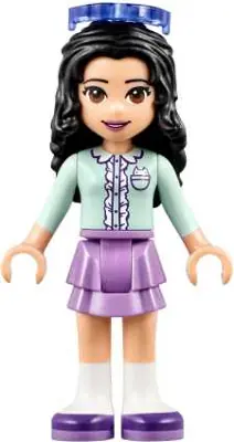 FRND0238:  Friends Emma - Medium Lavender Layered Skirt, Light Aqua Top, Sunglasses