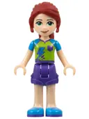 Minifigurka: FRND0255:  Friends Mia - Dark Purple Shorts, Lime Top