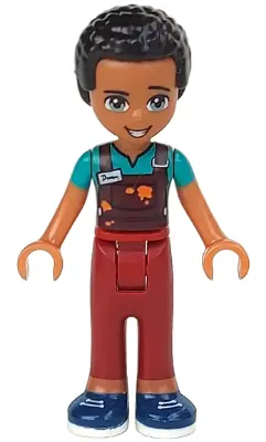FRND0262:  Friends Dean - Dark Red Trousers, Dark Turquoise Overalls Top