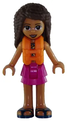 FRND0264:  Friends Andrea - Magenta Layered Skirt, Dark Turquoise and Gold Top, Life Jacket