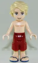 Minifigurka: FRND0265:  Friends Mason - Dark Red Shorts, Shirtless