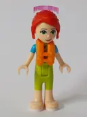 Minifigurka: FRND0304:  Friends Mia - Lime and Dark Azure Wetsuit, Life Jacket, Sunglasses