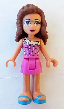 FRND0318:  Friends Olivia (Nougat) - Dark Pink Skirt and Top