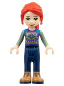 Minifigurka: FRND0342:  Friends Mia - Dark Blue Trousers, Patterned Top