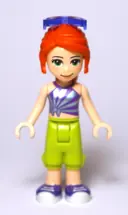 Minifigurka: FRND0367:  Friends Mia - Lime Cropped Trousers, Striped Top, Sunglasses
