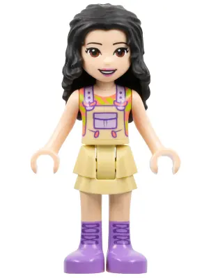 FRND0376:  Friends Emma - Tan Dress with Straps, Medium Lavender Boots