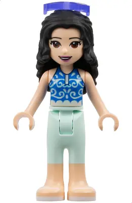 FRND0382:  Friends Emma - Light Aqua Trousers, Blue Top, White Sandals, Sunglasses