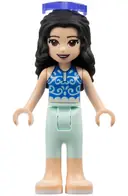 Minifigurka: FRND0382:  Friends Emma - Light Aqua Trousers, Blue Top, White Sandals, Sunglasses