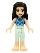 Minifigurka: FRND0382A:  Friends Emma - Light Aqua Trousers, Blue Top, White Sandals