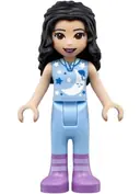 Minifigurka: FRND0399:  Friends Emma - Bright Light Blue Sleepshirt and Trousers, Medium Lavender Boots