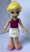 Minifigurka: FRND0443:  Friends Stephanie - Magenta Tank Top, White Skirt, and Bright Pink Ballet Shoes