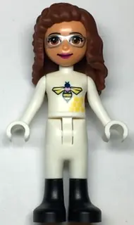 FRND0498:  Friends Olivia (Nougat) - White Bee Suit and Black Boots