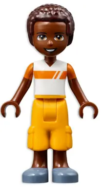 FRND0501:  Friends Elijah - White and Orange Shirt, Bright Light Orange Trousers