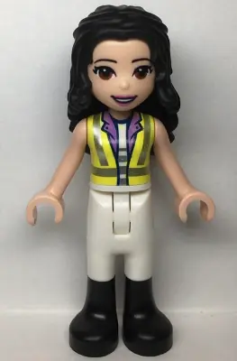 FRND0540:  Friends Emma - Neon Yellow Safety Vest, White Trousers with Black Boots