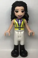 Minifigurka: FRND0540:  Friends Emma - Neon Yellow Safety Vest, White Trousers with Black Boots