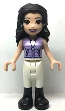 Minifigurka: FRND0553:  Friends Emma - Lavender Vest, White Trousers with Black Boots