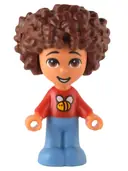 Minifigurka: FRND0559:  Friends Santiago - Micro Doll, Red Shirt with Bee
