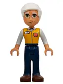 Minifigurka: FRND0577:  Friends Isaac - Bright Light Orange Shirt, Dark Blue Pants, Reddish Brown Shoes
