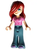 Minifigurka: FRND0589:  Friends Paisley - Dark Pink Hoodie, Sand Blue Trousers Bell-Bottoms, Medium Lavender Shoes