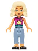 Minifigurka: FRND0591:  Friends Nova - Magenta Sleeveless Shirt, Sand Blue Trousers with Cuffs, Black Shoes