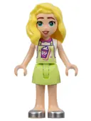 Minifigurka: FRND0592:  Friends Matilde - Yellowish Green Jumper, Bubble Tea Uniform, Silver Shoes