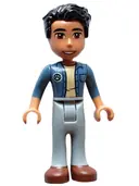 Minifigurka: FRND0595:  Friends Dr. Marlon - Sand Blue Unbuttoned Shirt, Light Bluish Gray Trousers, Reddish Brown Shoes