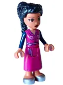 Minifigurka: FRND0610:  Friends Hale - Magenta Jacket and Skirt, Silver Shoes