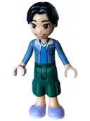 Minifigurka: FRND0611:  Friends Niko - Sand Blue Jacket, Blue Shirt, Dark Green Cropped Trousers, Lavender Shoes