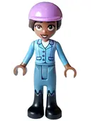 Minifigurka: FRND0633:  Friends Aliya - Bright Light Blue Jacket, Sand Blue Trousers, Black Boots, Medium Lavender Horse Riding Helmet