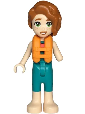 FRND0653:  Friends Autumn - Dark Turquoise Wetsuit, Orange Life Jacket, Light Nougat Legs and Feet