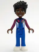 Minifigurka: FRND0662:  Friends Zac - Blue Ski Suit / Jacket, Trousers, White Shoes