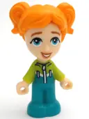 Minifigurka: FRND0666:  Friends Ella - Micro Doll, Dark Turquoise and Lime Ski Suit