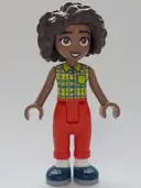 Minifigurka: FRND0670:  Friends Aliya - Lime Top, Red Trousers, Dark Blue Shoes