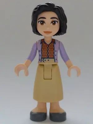 FRND0673:  Friends Michelle - Lavender Jacket, Tan Skirt Long, Dark Bluish Gray Shoes